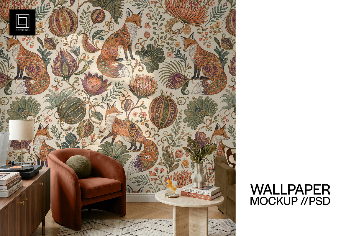Modern Wallpaper Room Mockup PSD, a Household Mockup by 1001 mockups (Photo 1 of 8)