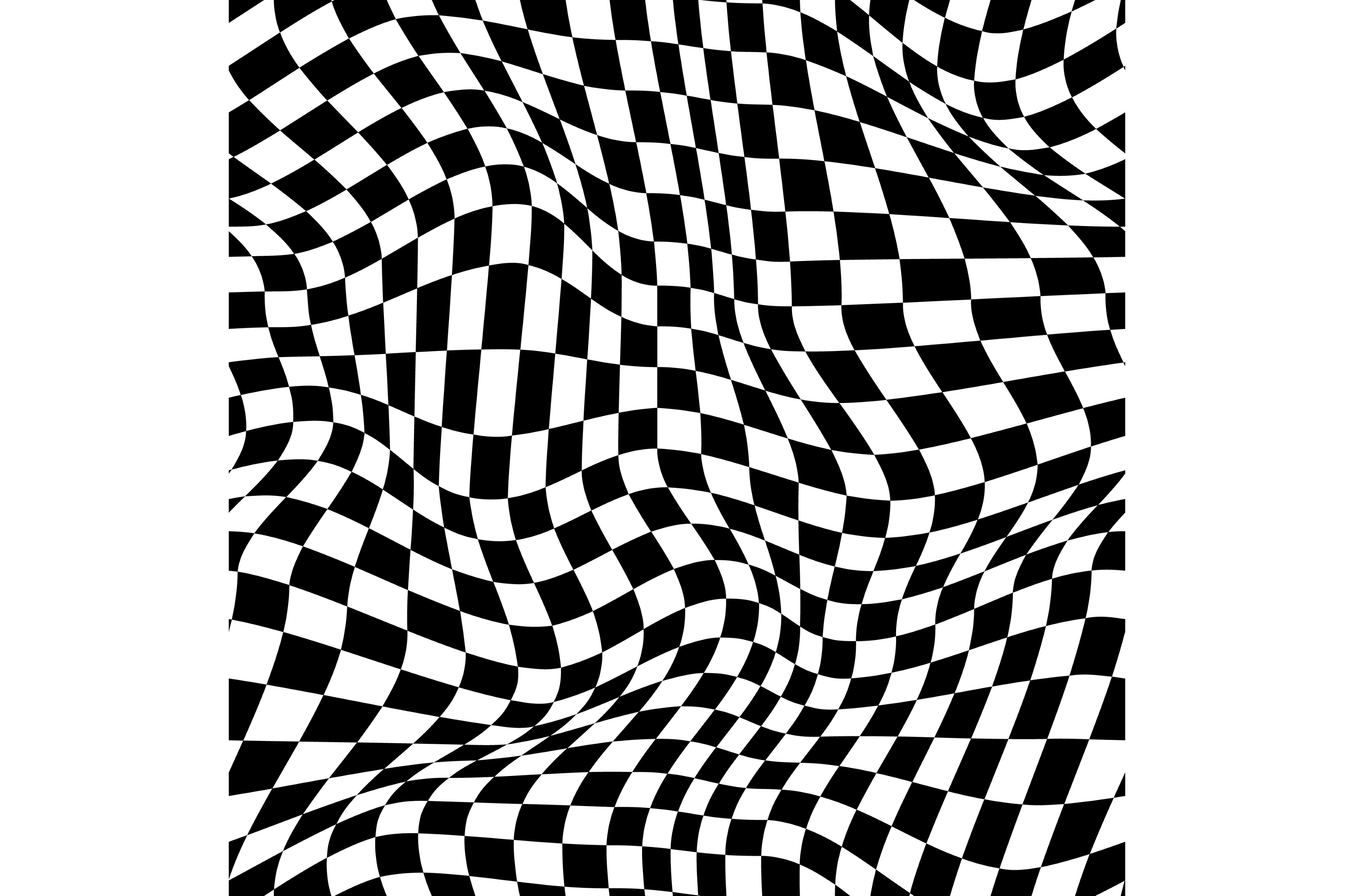 Wavy optical checker pattern, a Decorative Illustration by Vector Tradition