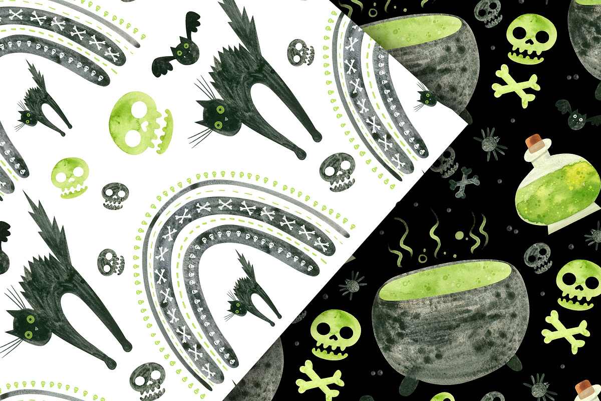 Green Halloween Clipart & Patterns, an Object Graphic by Valin Malin (Photo 9 of 14)