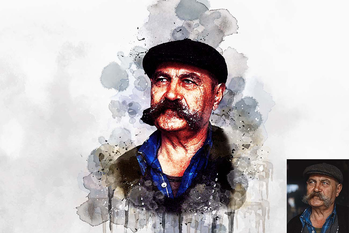 Watercolor Aura Portrait Ps Action, an Action Add-On by Studio Retouch (Photo 7 of 17)