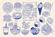 Asian Food Line Art 80 Illustrations, a Food Illustration by DesignThatMatters (Thumbnail 3 of 14)