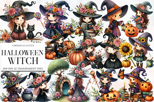 Halloween Witch clipart, an Illustration by Designworld