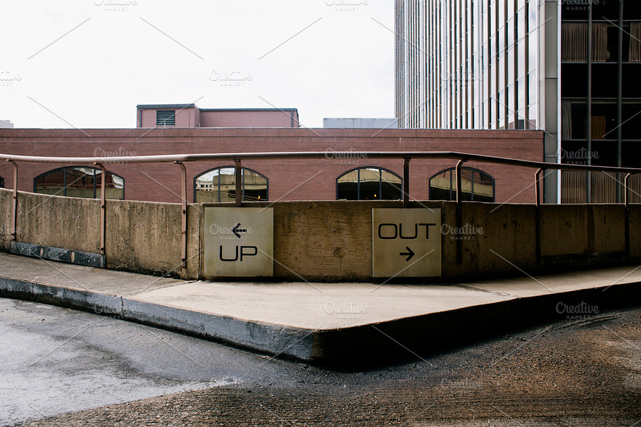 Go Up Or Get Out Stock Photo Containing Parking Garge And Up