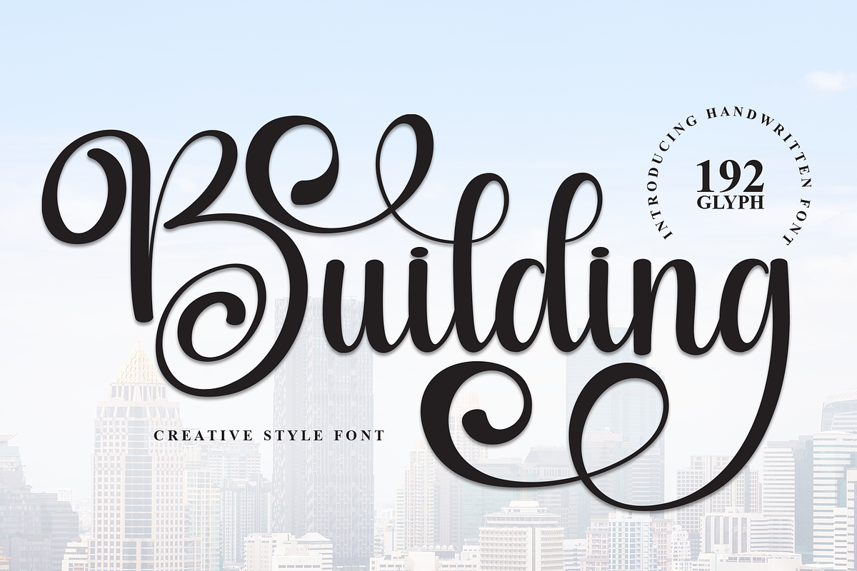 Building | Script Font, a Handwritten Font by Scratchones (Photo 1 of 9)