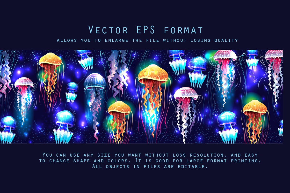 Underwater Jellyfish, an Illustration by ViktoriaARTprint (Photo 2 of 9)