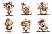 Easter Chicken Whimsical Clipart, an Illustration by DreamPrint404 (Thumbnail 6 of 6)