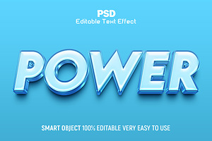 Power 3D Editable Text Effect Style