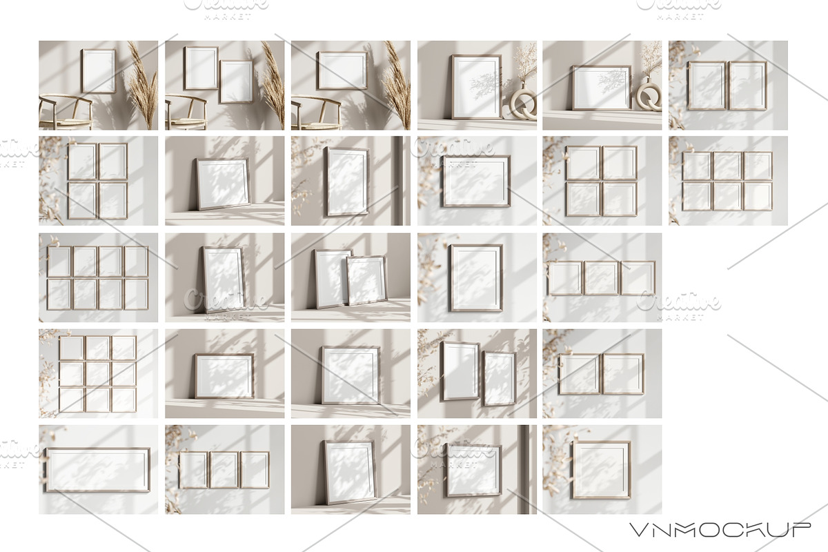 Boho Frames Bundle - 27 Mockups, a Print Template by VNmockup (Photo 5 of 8)
