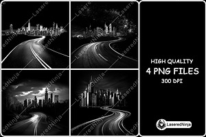 Winding Road to Urban City Travel, a Background Graphic by LaseredNinja