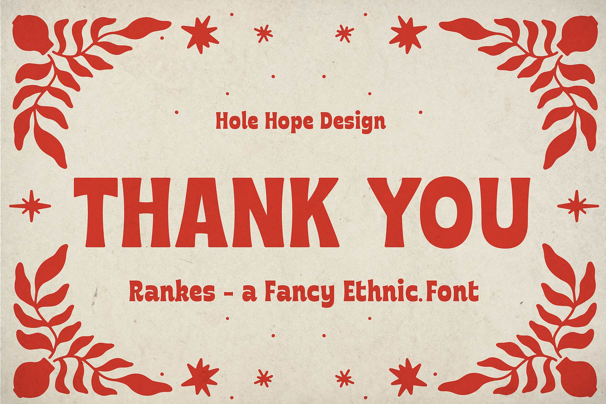 Rankes – Fancy Ethnic Font, a Sans Serif Font by Hole Hope Design (Photo 8 of 8)
