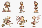Whimsical happy easter duck clipart, an Illustration by CreationArt (Thumbnail 5 of 5)