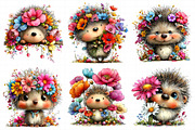 Spring Hedgehog Clipart, an Illustration by Daily.Designs (Thumbnail 7 of 7)