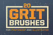 Grit Photoshop & Illustrator Brushes, a Brush Add-On by Designdell (Thumbnail 1 of 5)