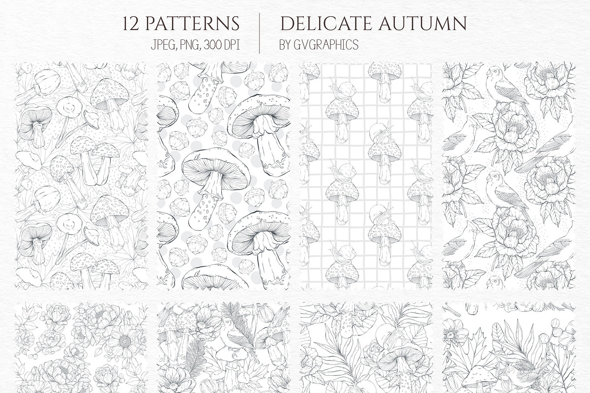 Delicate Autumn Collection, a Seasonal Illustration by GVGraphics (Photo 6 of 15)