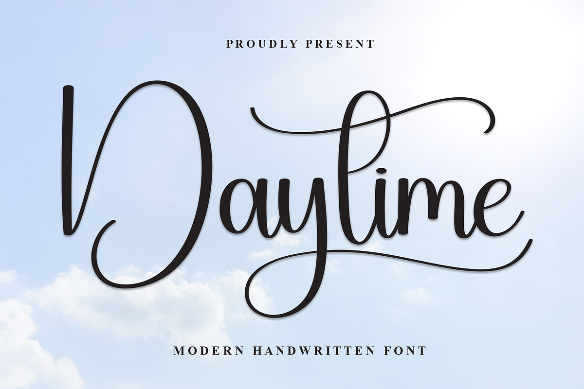 Daytime | Script Font, a Handwritten Font by Scratchones (Photo 1 of 9)