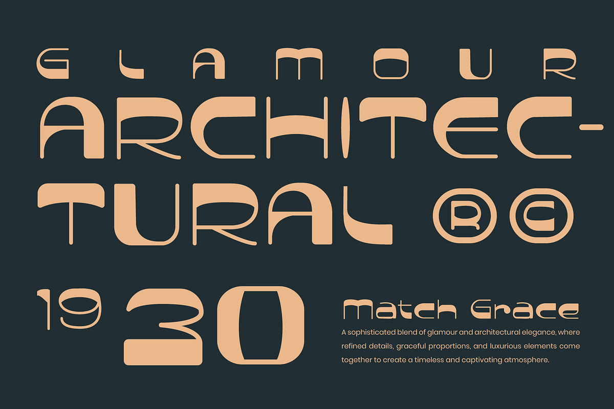 Bourgie Deco a ArtDeco Font, a Serif Font by Rasiorise Studio (Photo 7 of 9)