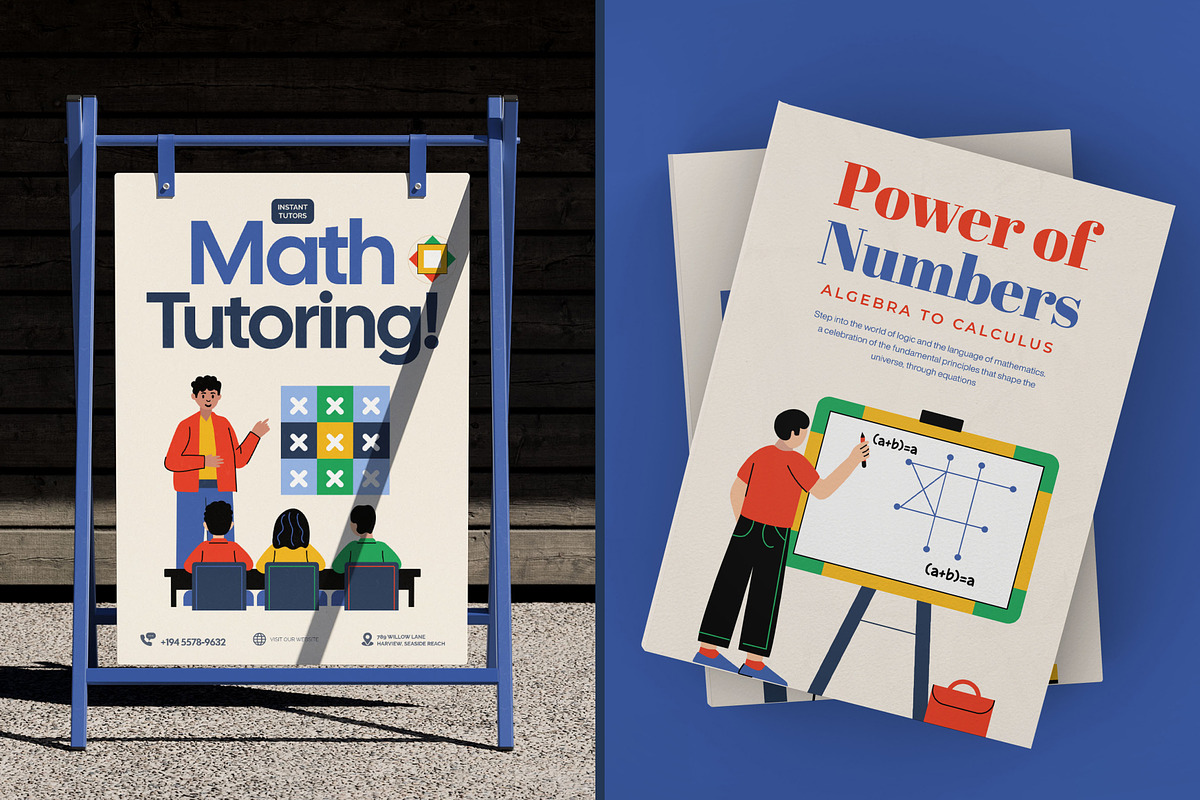 Math Illustrations Collection, an Education Illustration by Brickclay (Photo 4 of 9)