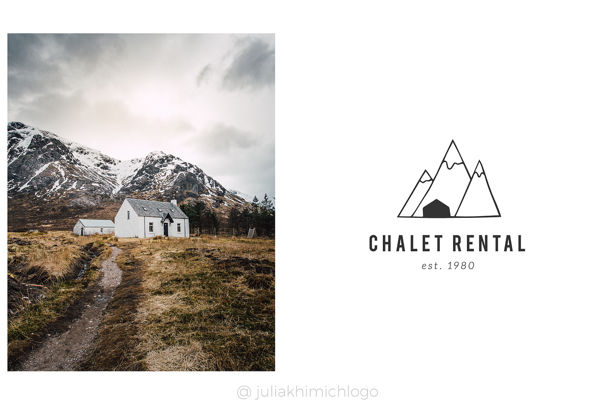 Logo Pack Volume 13. Cottage Rentals, a Branding & Logo Template by Mint Air Studio (Photo 17 of 21)