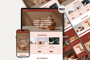 Wix Ceramics, Pottery Studio Website, a Wix Template by Sky Dore Design