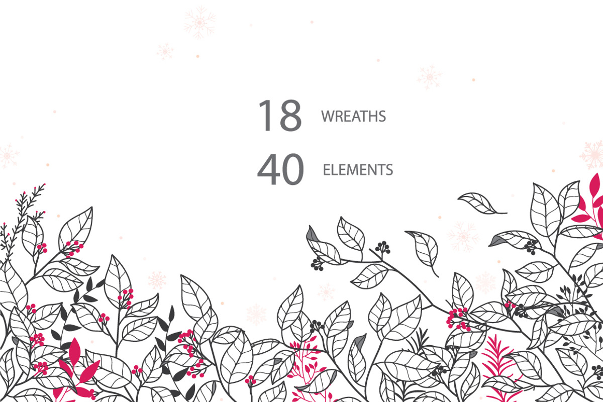 Black and Red Flower Autumn/Fall set, a Decorative Illustration by MooBeer (Photo 4 of 4)