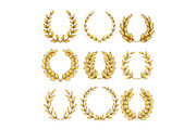 Golden laurel wreaths collection, an Object Graphic by pikepicture (Thumbnail 1 of 3)