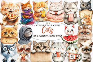 Funny Meme Cats Sublimation Clipart, an Illustration by Designworld