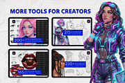 120 Dynamic Female Poses Procreate, a Brush Add-On by Selentaori Studio (Thumbnail 11 of 11)