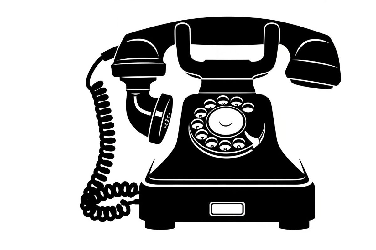 A classic vintage phone silhouette, an Illustration by Amazin_art (Photo 10 of 25)