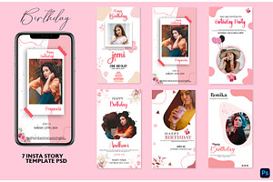 Instagram Stories Templates-Birthday