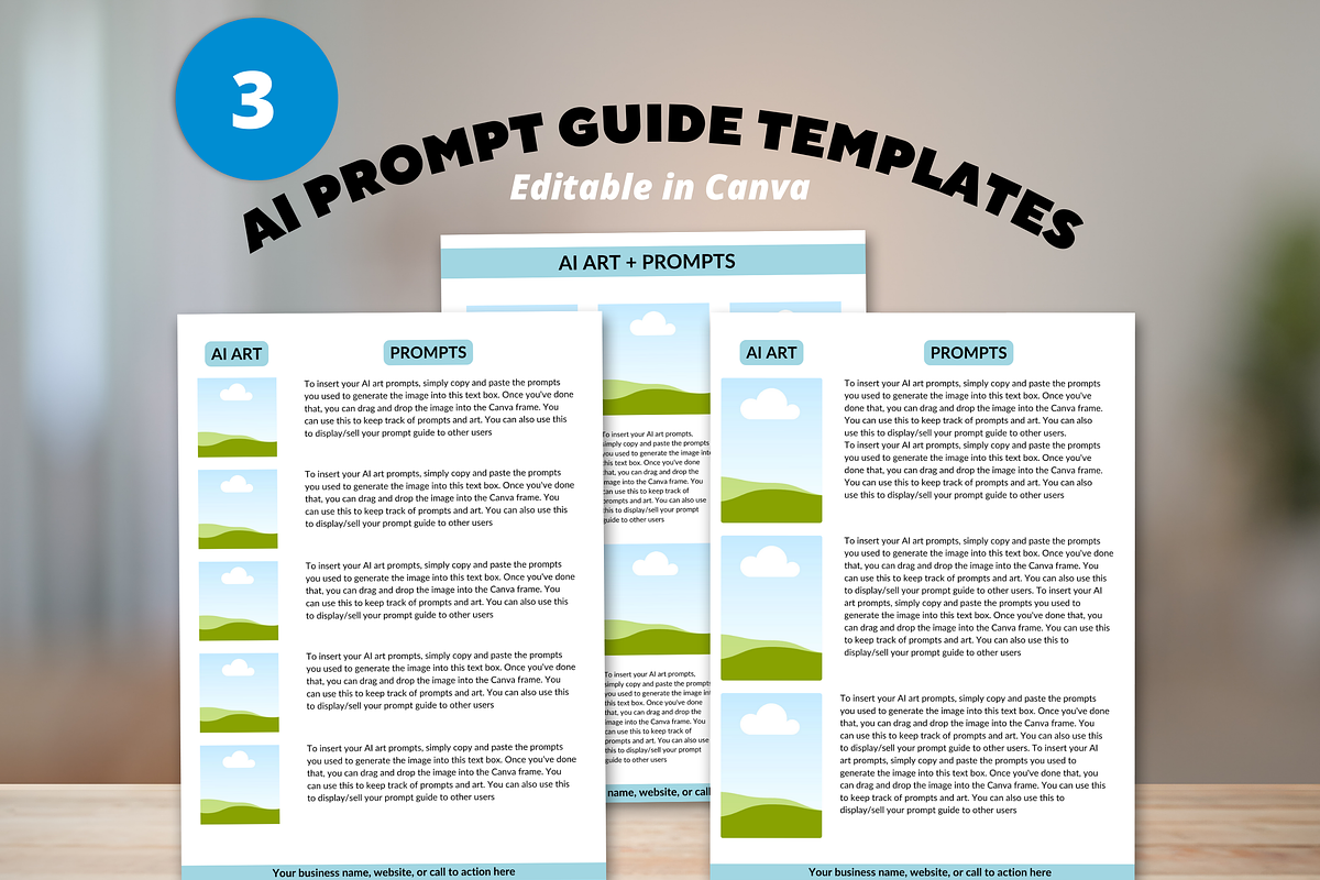AI Art Prompt Guide Template Canva, a Templates & Theme by Sellers Resource Hub (Photo 3 of 3)