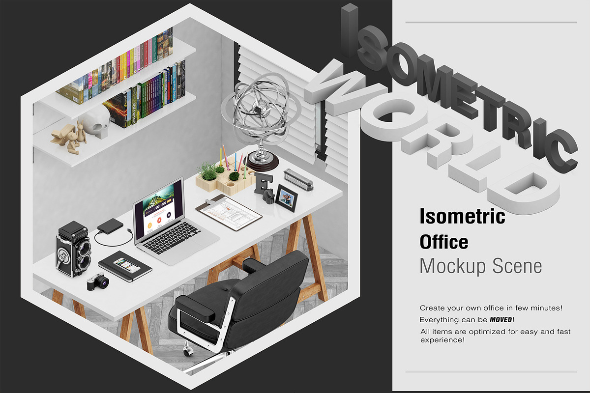 Isometric Scene Creator Mockup, a Books & Magazine Mockup by IsometricWorld (Photo 8 of 47)
