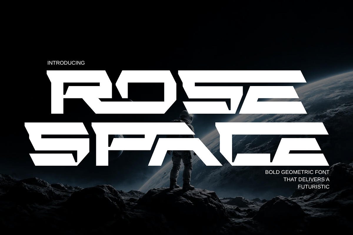 Rose Space - Futuristic Font, a Sans Serif Font by 177Studio (Photo 1 of 8)