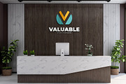 PSD Office Receptionist Wall Mockup, a Product Mockup by Ayy (Thumbnail 5 of 14)