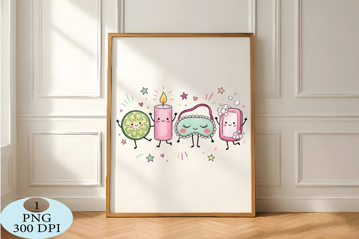 Cute Spa Day Self Care Friends PNG, a Seasonal Illustration by Daily.Designs (Photo 5 of 5)