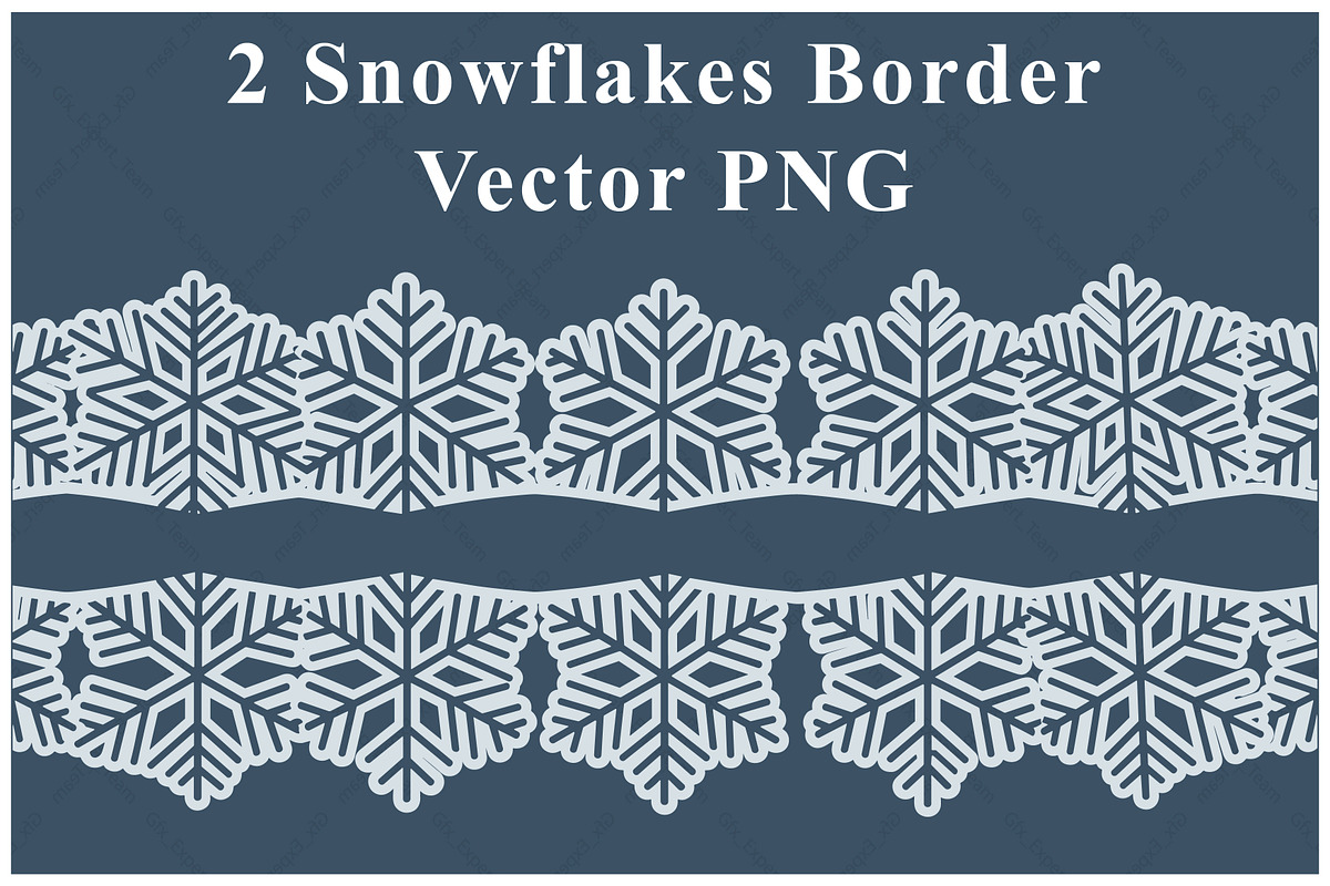 Snowflake Border SVG Clipart Vector, a Decorative Illustration by Gfx Expert Team (Photo 2 of 7)