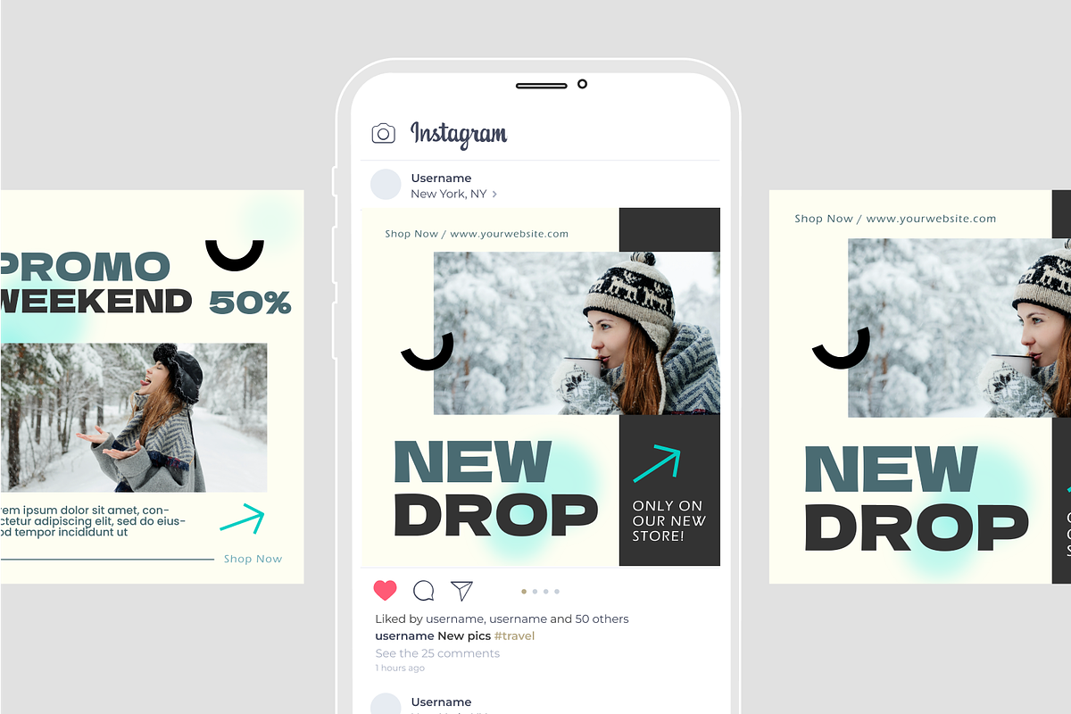 Modern Winter Sale Instagram Post, a Social Media Template by SquidPixey (Photo 2 of 6)