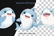 15 Bundle Watercolor Shark Ocean Sea, an Animal Illustration by Morspective (Thumbnail 2 of 8)