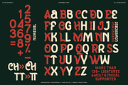 Mannish All Caps Retro Display Font, a Slab Serif Font by Wortfice (Thumbnail 10 of 11)