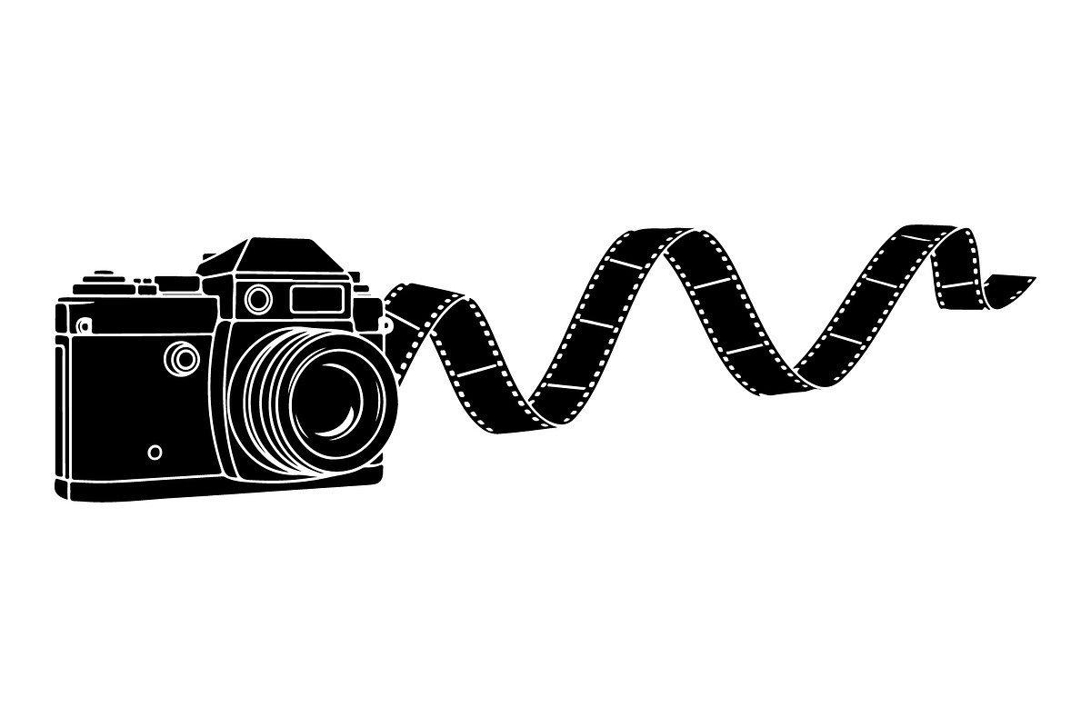 Vintage Camera Film Silhouette, an Object Illustration by yasushie (Photo 6 of 31)