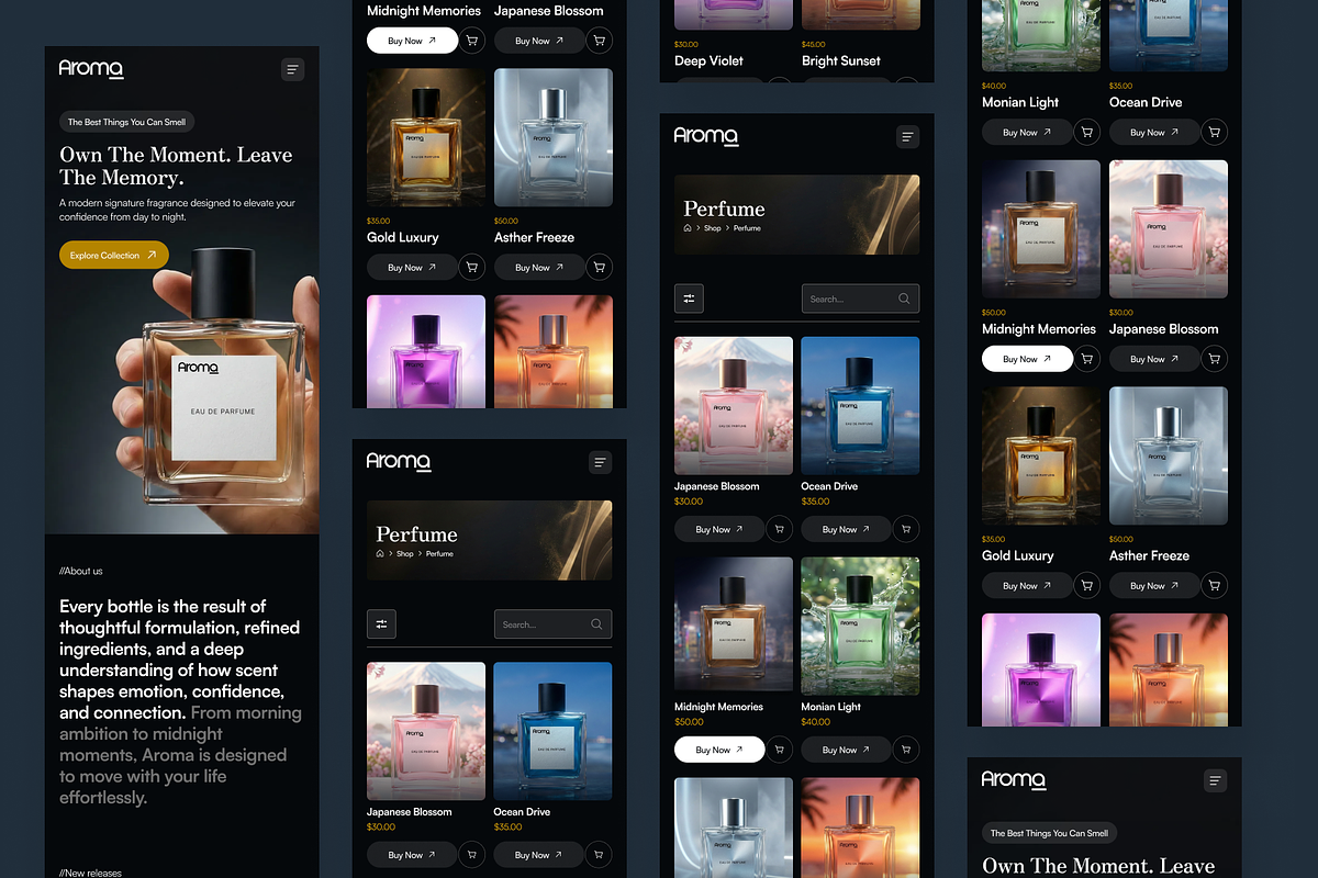 Aroma - E Commerce Website, a Landing Page Template by SLAB! Design (Photo 5 of 5)