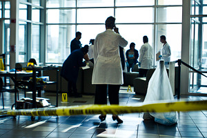 Crime scene stock picture