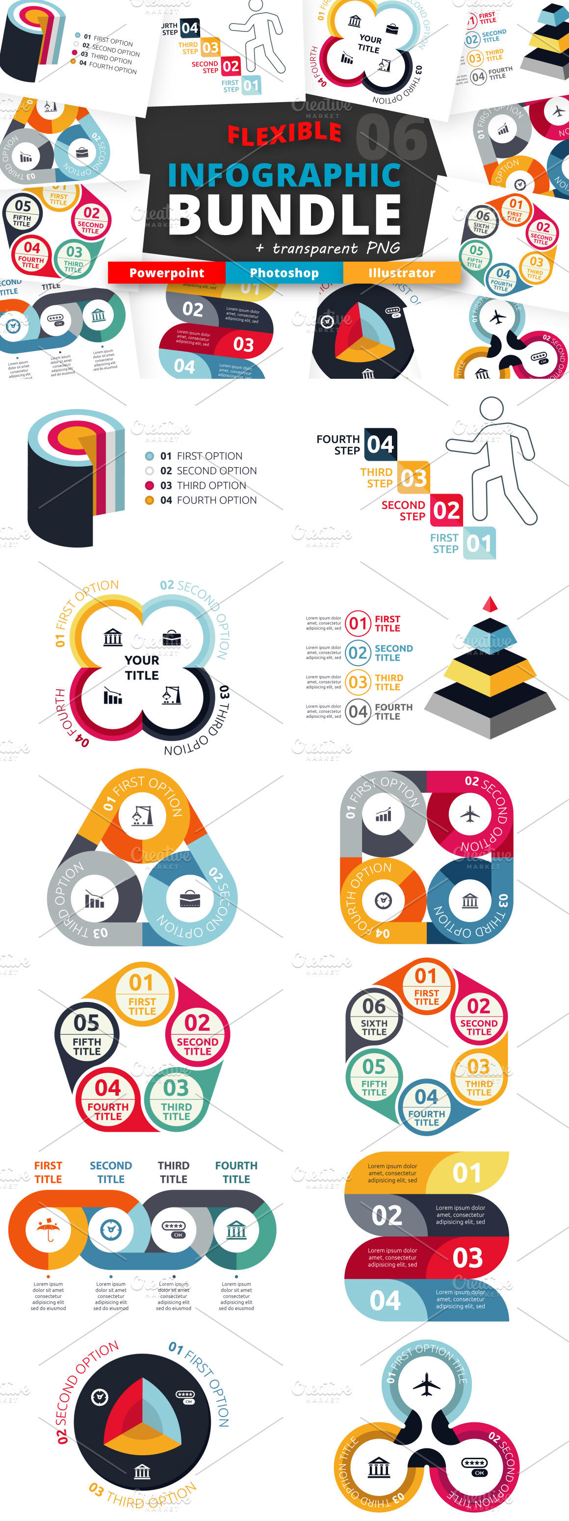 Flexible Infographic Bundle (vol.6), a Presentation Template by Infographic Paradise (Photo 1 of 5)