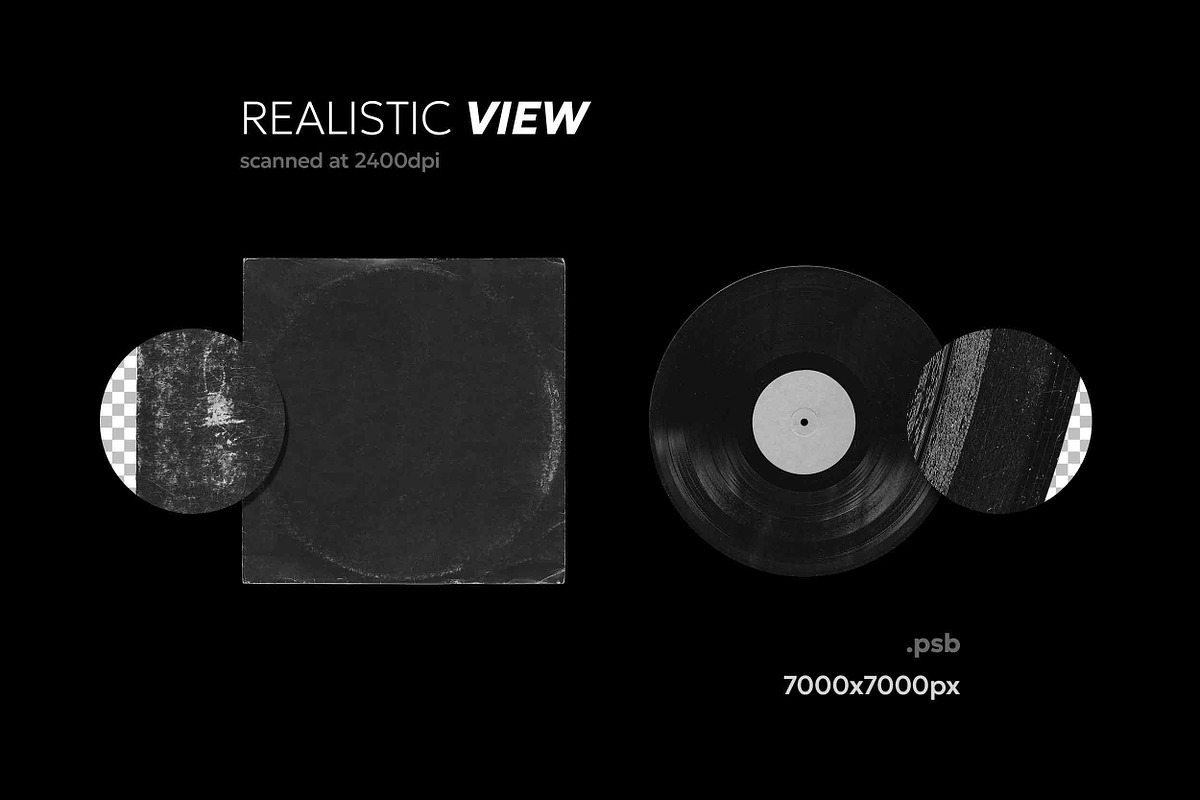 Vinyl Record Cover Mockup, a Packaging Mockup by BORT GRAPHIC (Photo 3 of 7)