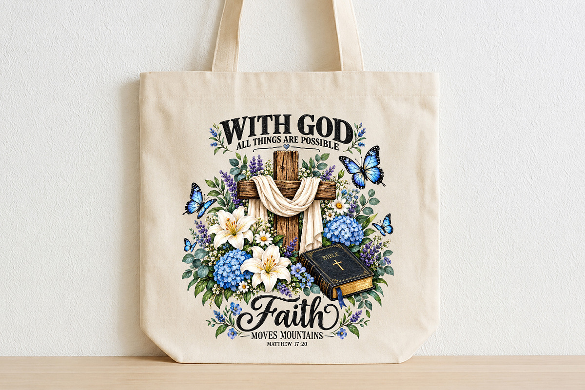 Faith Moves Mountains PNG, a Seasonal Illustration by CraftArtStudio (Photo 2 of 4)