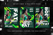 6 Gym Fitness Flyer - Photoshop, a Flyer Template by Azruca (Thumbnail 1 of 4)