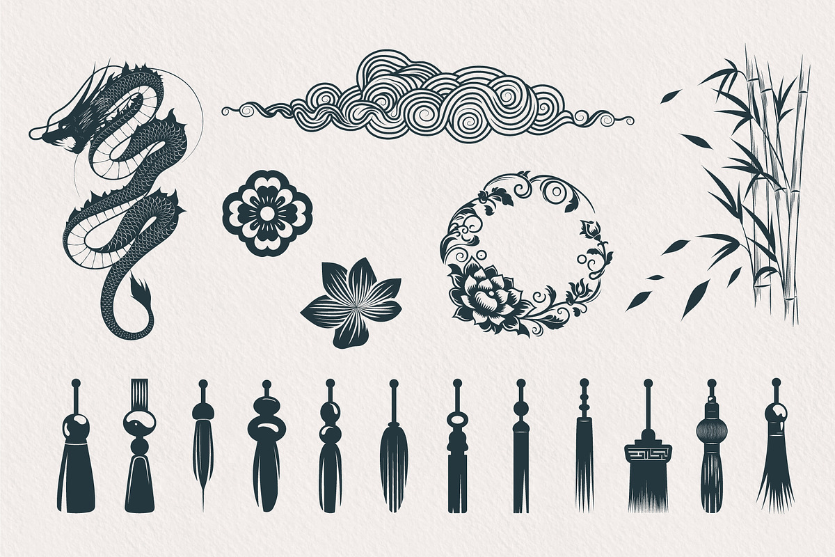 HandDrawn Chinese Lantern Collection, a Decorative Illustration by KirillsWorkshop (Photo 6 of 7)