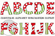 Christmas Alphabet Sublimation, an Illustration by OK Design (Thumbnail 3 of 7)