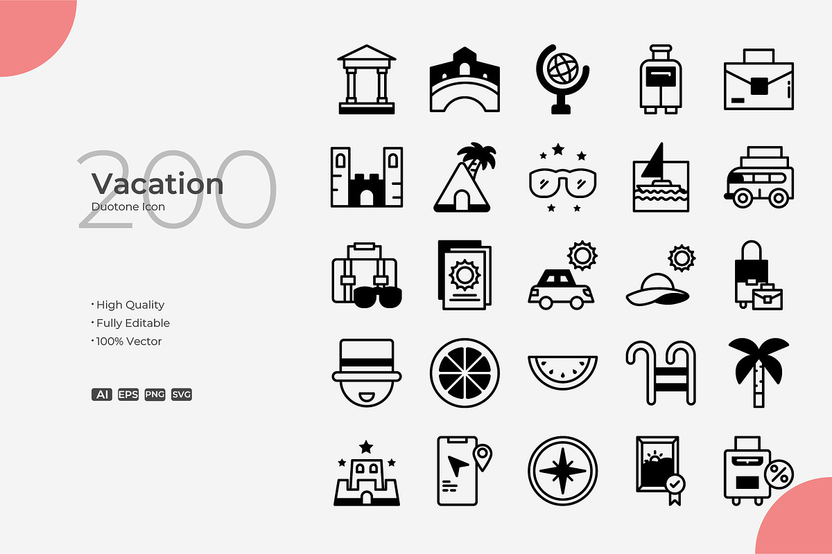 Vacation Duotone Icons, a Duotone Icon by Bloodline