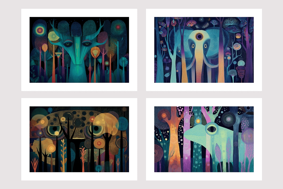 Enod. Enchanted Forest Animal Spirit, an Animal Illustration by milatovar (Photo 4 of 19)