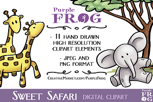 SWEET SAFARI - Digital Clipart